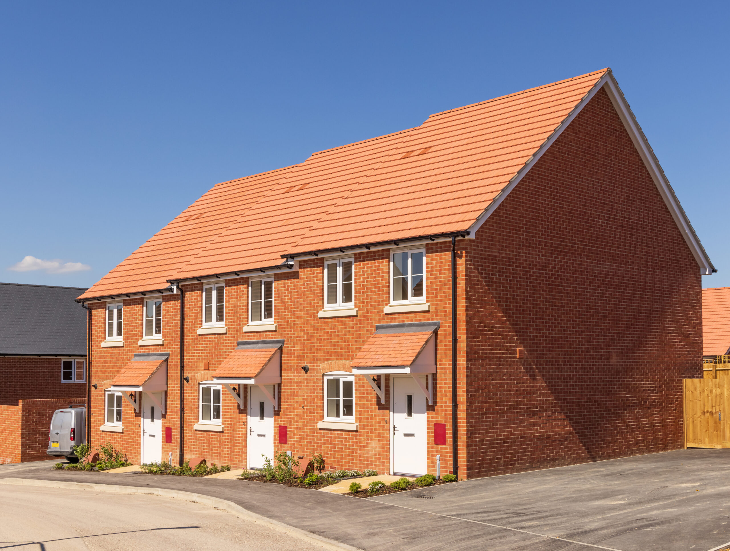 New build semi-detached homes, Essex